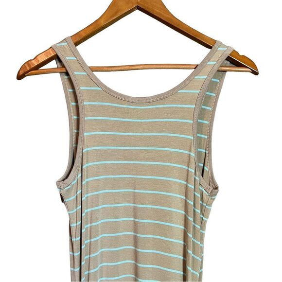 Victoria’s Secret light brown and blue maxi dress. Size xs shirt - Picture 7 of 10